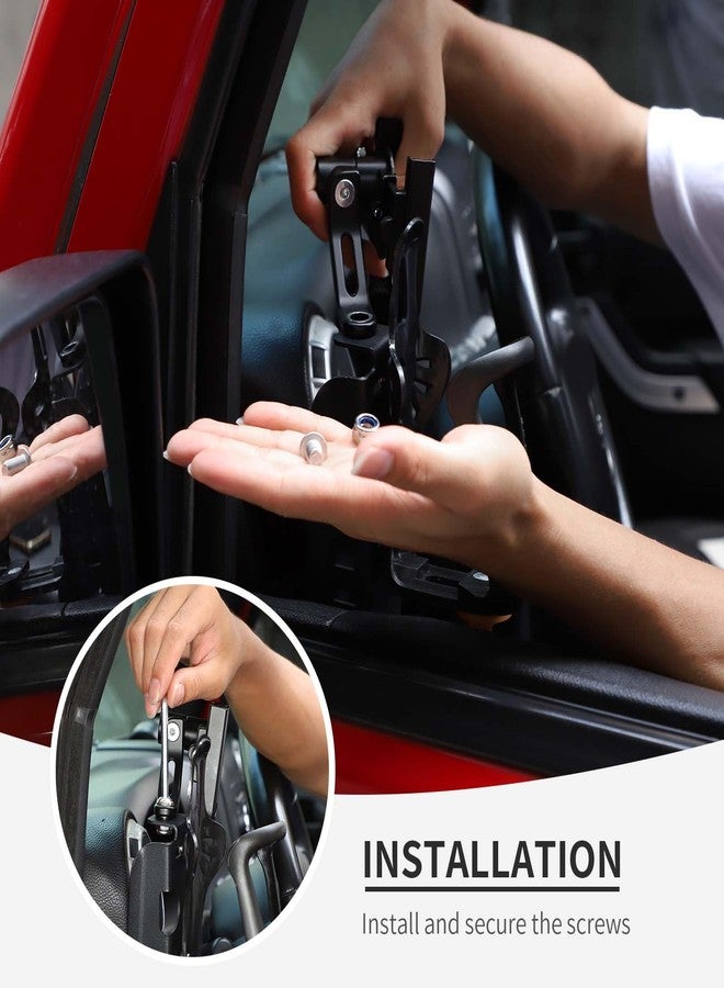 Linskip Door Cup Holder Expander Compatible with Jeep Wrangler JK JKU 2011-2017, 2 in 1 Multi-Function Cell Phone Mount for Jeep Wrangler JK Accessories(Black) - Image 5